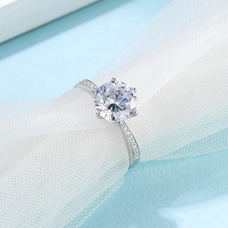 925 Silver Sterling Classic Round Cut CZ Ring 6