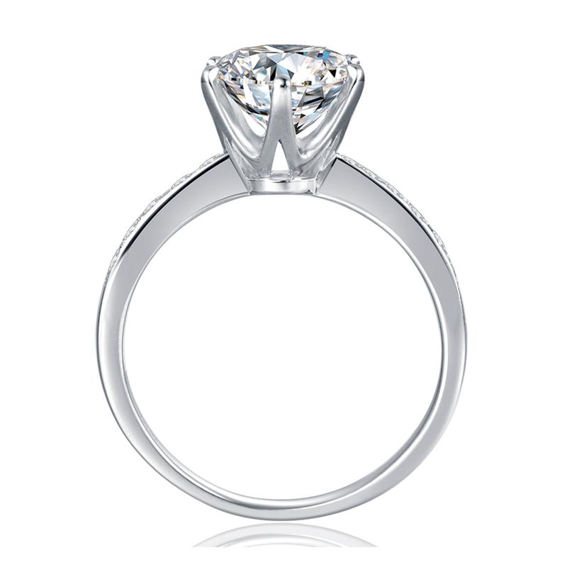 925 Silver Sterling Classic Round Cut CZ Ring 3