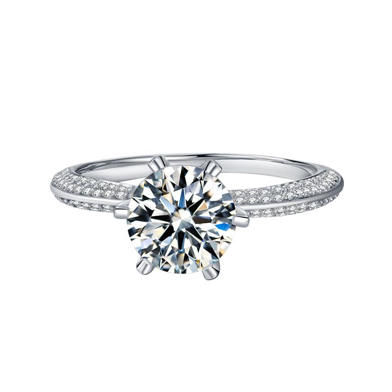 925 Sterling Silver Classic Round Cut CZ Ring 2