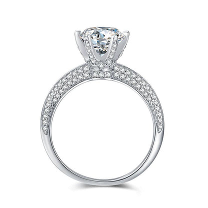 925 Sterling Silver Classic Round Cut CZ Ring 3