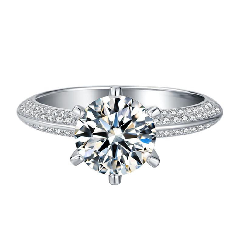 925 Sterling Silver Classic Round Cut CZ Ring 2