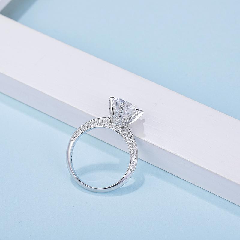 925 Silver Sterling Classic Round Cut CZ Ring 5