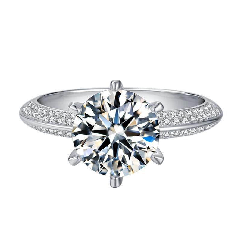 925 Silver Sterling Classic Round Cut CZ Ring 2