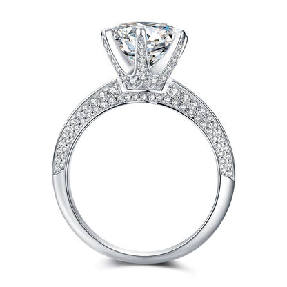 925 Silver Sterling Classic Round Cut CZ Ring 3