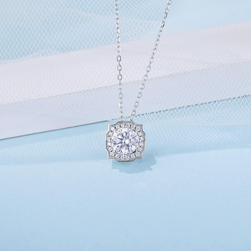 925 Sterling Silver Classic Brilliant Round CZ Pendant Necklace 3