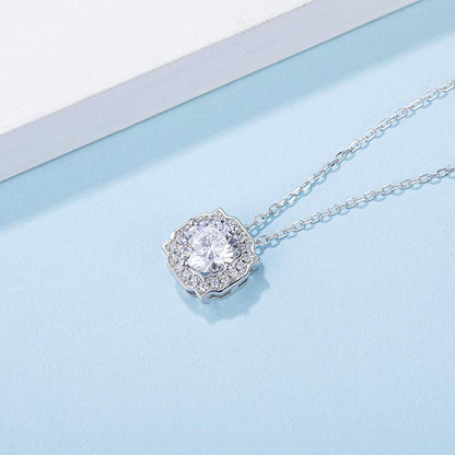 925 Sterling Silver Classic Brilliant Round CZ Pendant Necklace 5