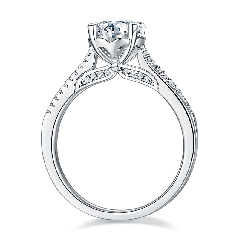 925 Sterling Silver Classic Round Cut CZ Ring 13