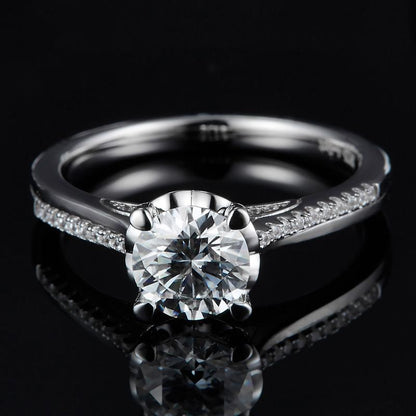 925 Sterling Silver Classic Round Cut CZ Ring 3