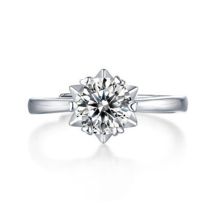 925 Sterling Silver Round Brilliant Cut CZ Solitaire Ring 5