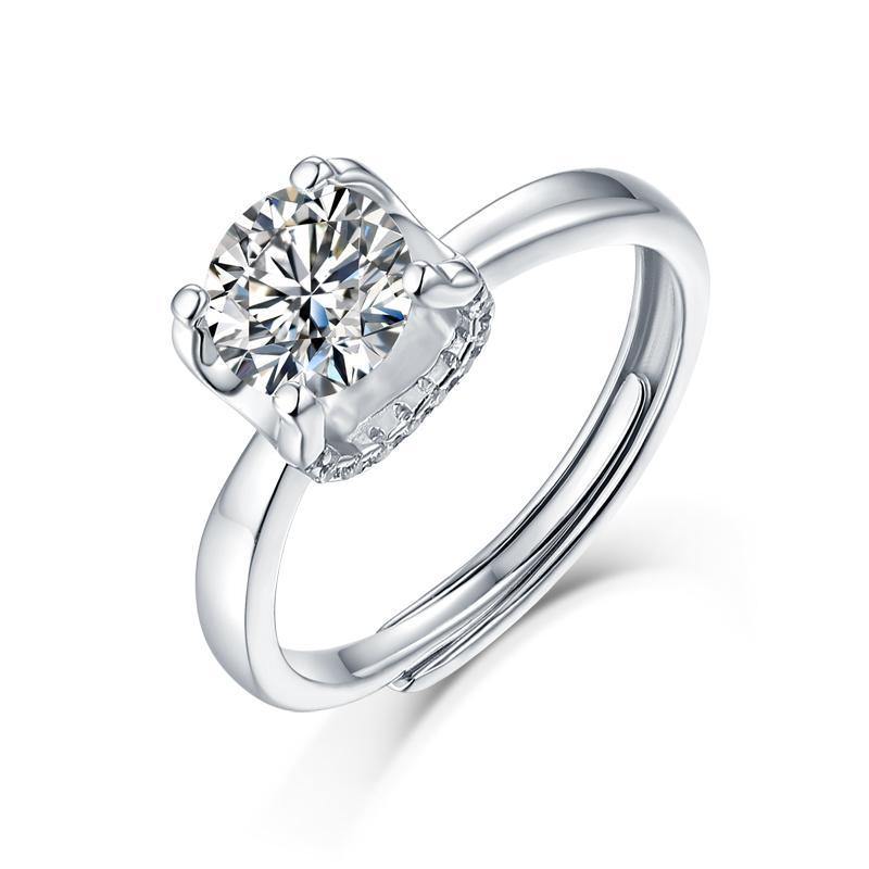 925 Sterling Silver Round Cut CZ Ring 1