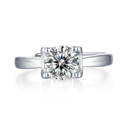 925 Sterling Silver Round Cut CZ Ring 5