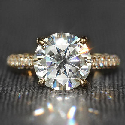 925 Sterling Silver Round Cut CZ Ring 4