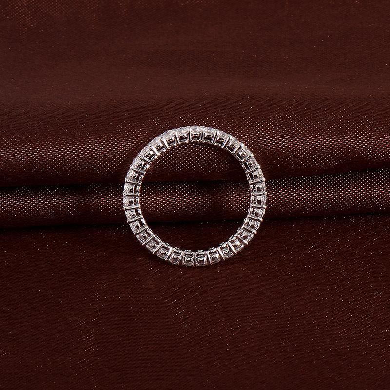 925 Silver Sterling Round Cut CZ Full Eternity Ring 4