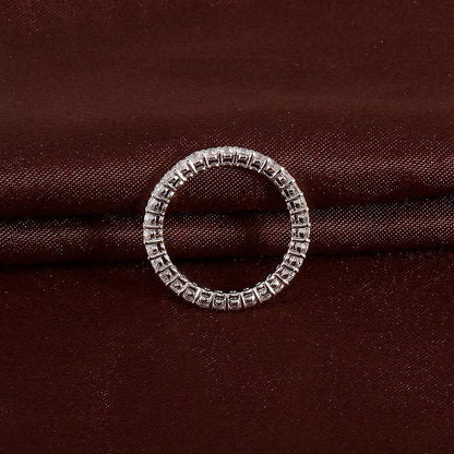 925 Silver Sterling Round Cut CZ Full Eternity Ring 4