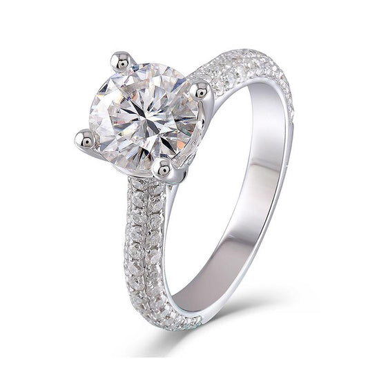 925 Sterling Silver  Round Cut CZ Classic Ring 1