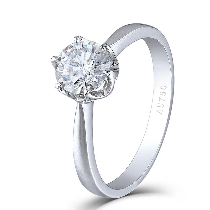 925 Sterling Silver Round Cut CZ Solitaire Ring 1