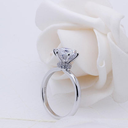 925 Sterling Silver Round Cut CZ Classic Ring 3