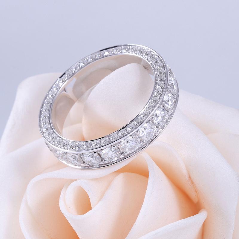 925 Sterling Silver Round Cut CZ Eternity Ring 4