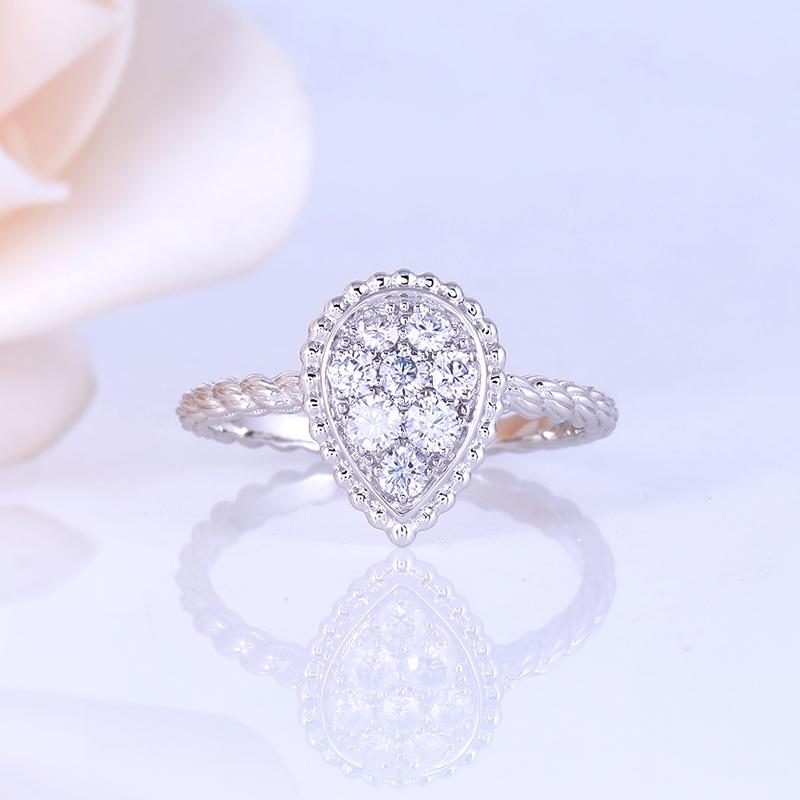 925 Sterling Silver Round Cut CZ Cluster Ring 4