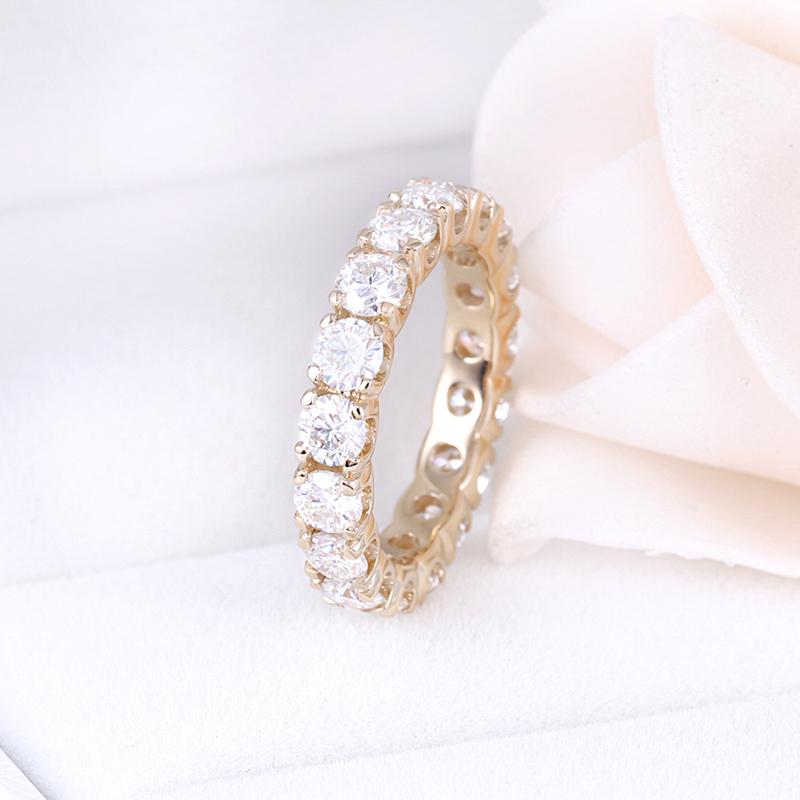 925 Sterling Silver Round Cut CZ Eternity Ring for women 6