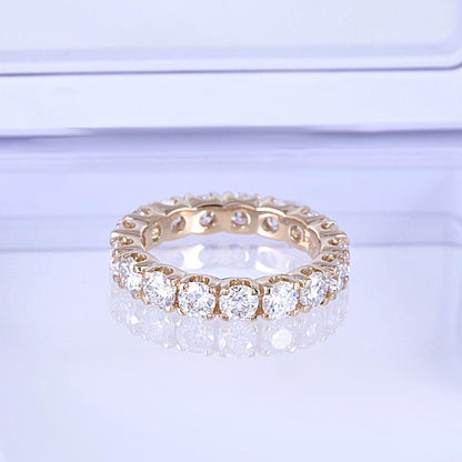 925 Sterling Silver Round Cut CZ Eternity Ring for women 2