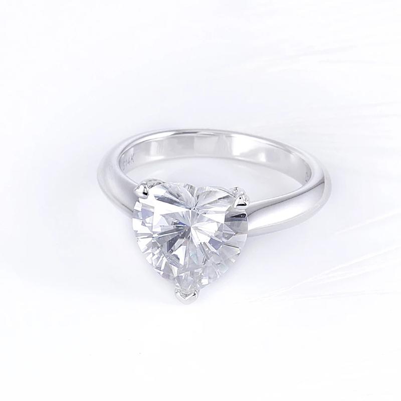 925 Sterling Silver Heart-shaped CZ diamond classic Solitaire for women 2