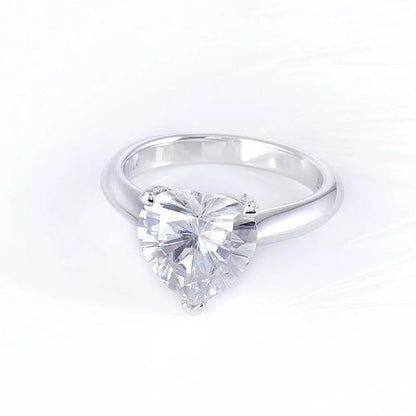 925 Sterling Silver Heart-shaped CZ diamond classic Solitaire for women 2