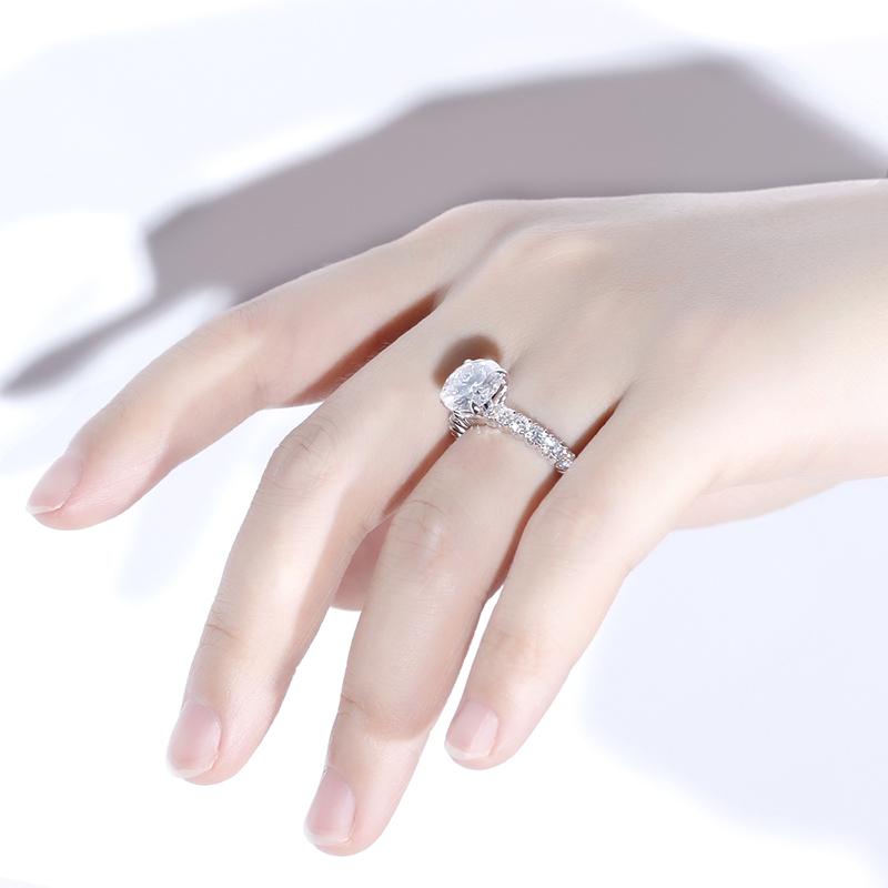 925 Sterling Silver 9mm Round Cut CZ Ring 5