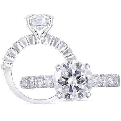 925 Sterling Silver 9mm Round Cut CZ Ring 1