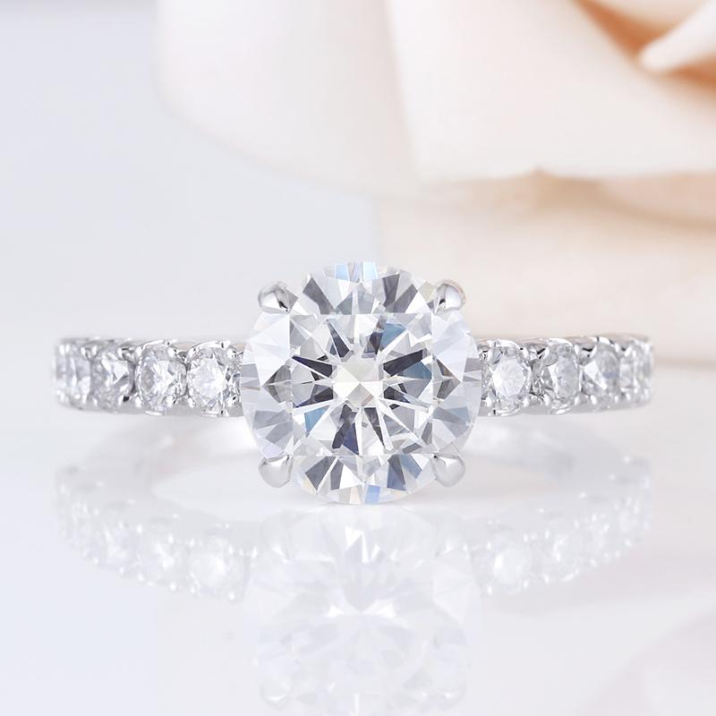 925 Sterling Silver 9mm Round Cut CZ Ring 4