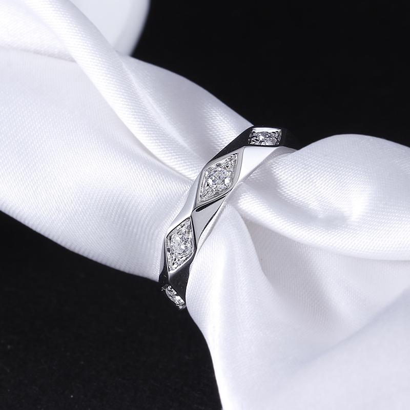 925 Sterling Silver Round Cut CZ Classic Vintage Ring 5