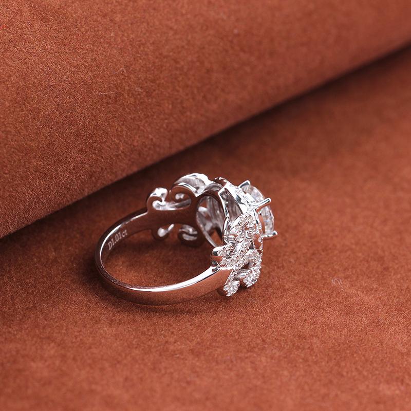 925 Sterling Silver CZ Unique Ring for women 6