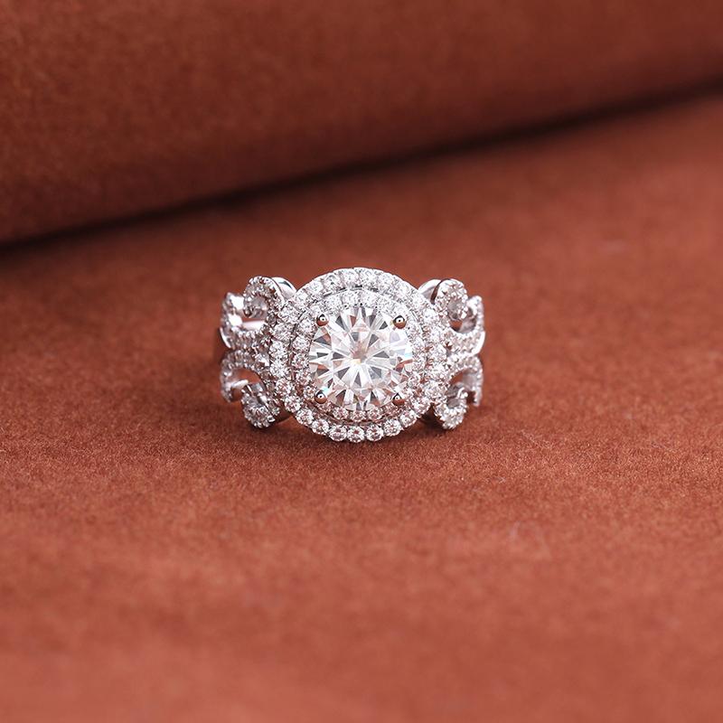 925 Sterling Silver CZ Unique Ring for women 7