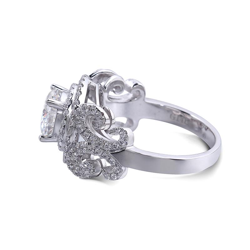 925 Sterling Silver CZ Unique Ring for women 3