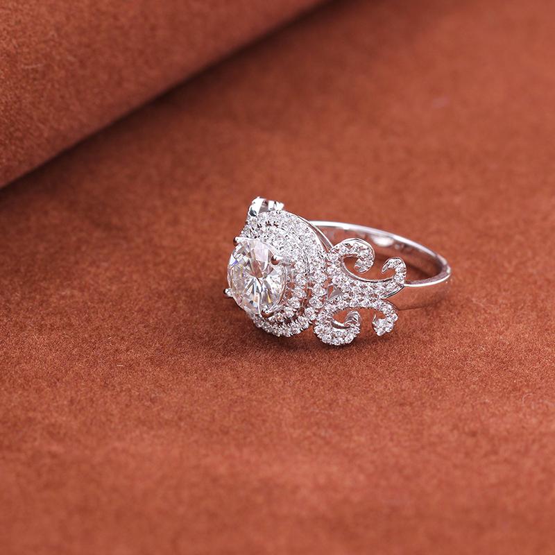 925 Sterling Silver CZ Unique Ring for women 5