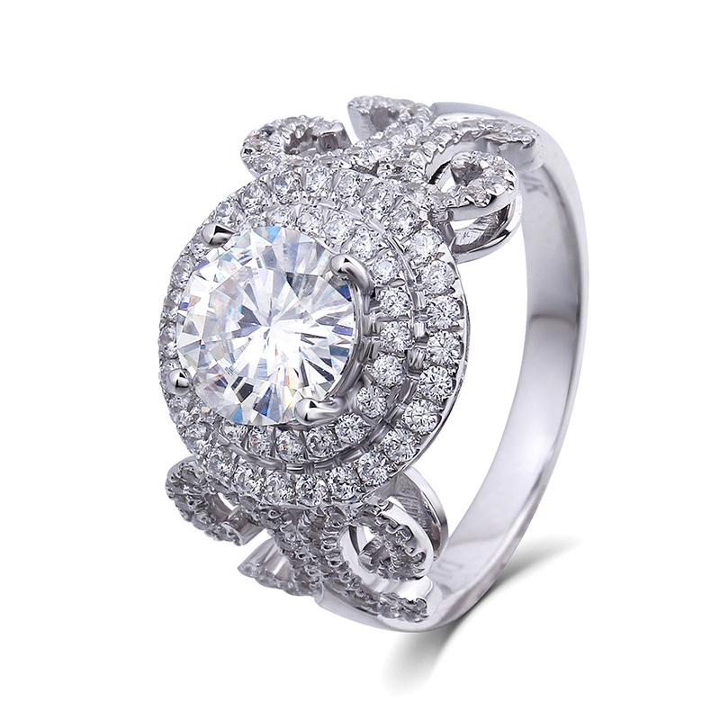 925 Sterling Silver CZ Unique Ring for women 1