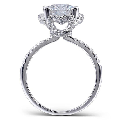 925 Sterling Silver Round Cut CZ Bridal Ring for women 1