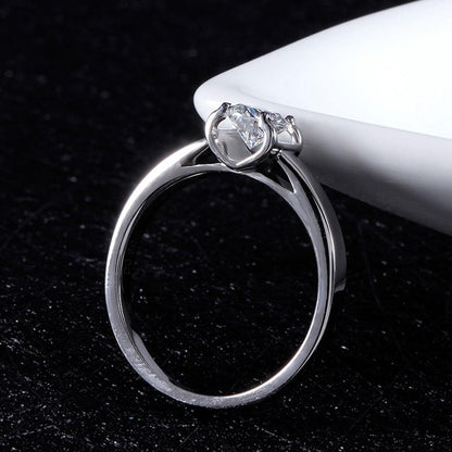 925 Sterling Silver Round Cut CZ Solitaire Rings 5