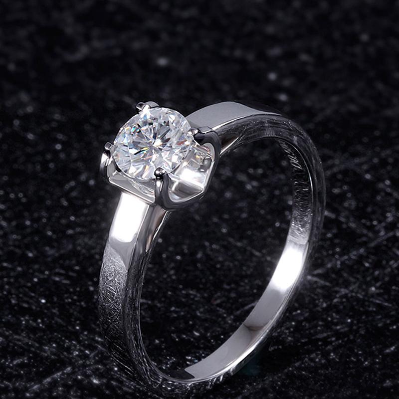 925 Sterling Silver Round Cut CZ Solitaire Rings 2