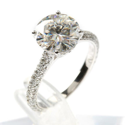 925 Silver Sterling Round Cut CZ Classic Ring 8