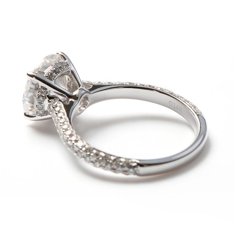 925 Silver Sterling Round Cut CZ Classic Ring 7