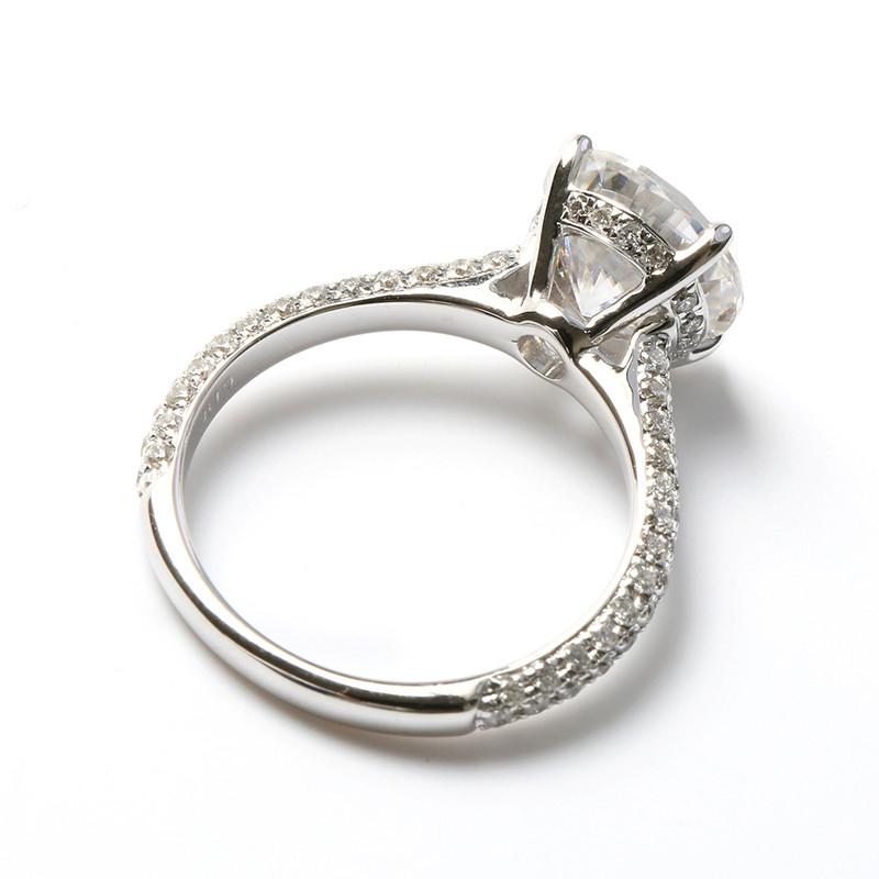 925 Silver Sterling Round Cut CZ Classic Ring 6