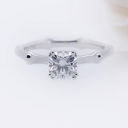 925 Sterling Silver Cushion Cut CZ Solitaire Ring for women 4