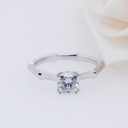 925 Sterling Silver Cushion Cut CZ Solitaire Ring for women 2