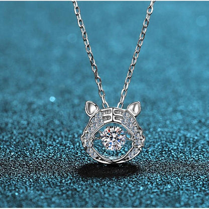 925 Sterling Silver Round Cut CZ Zodiac Dancing Pendant Necklace 4