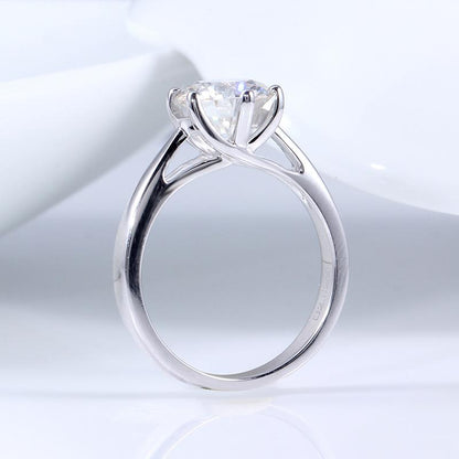 925 Sterling Silver Round Cut  CZ Solitaire for women 3