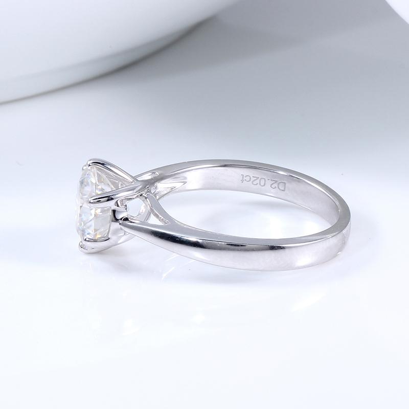 925 Sterling Silver Round Cut  CZ Solitaire for women 5