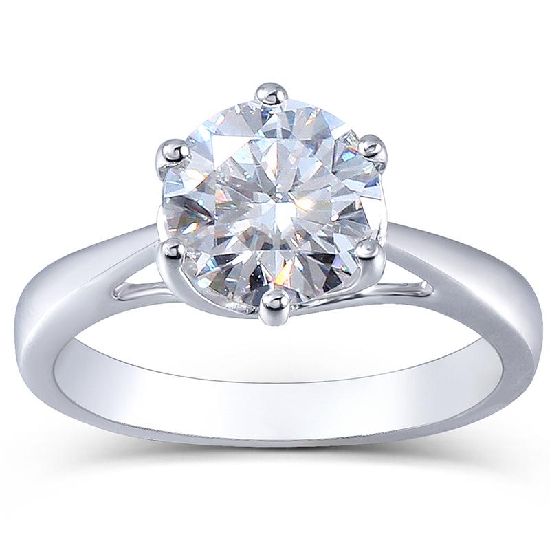 925 Sterling Silver Round Cut  CZ Solitaire for women 2