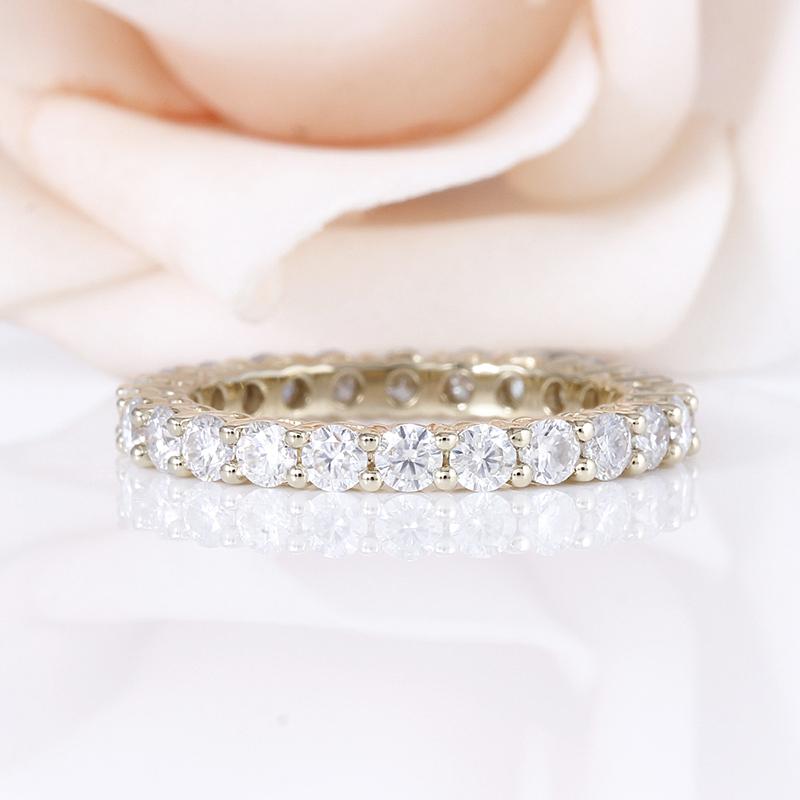 925 Sterling Silver Round Cut CZ Eternity Ring for women 3