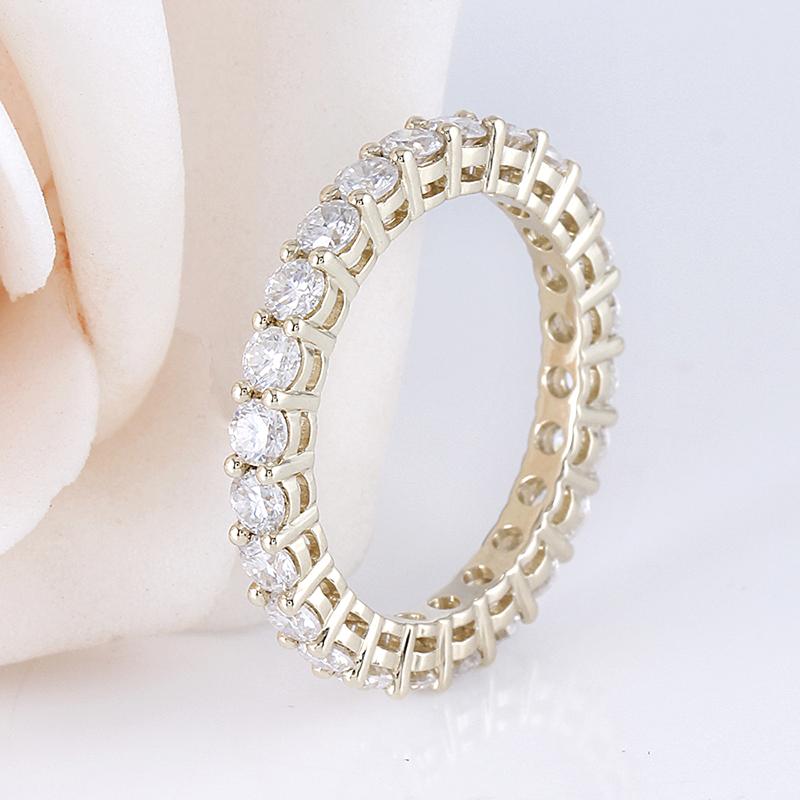 925 Sterling Silver Round Cut CZ Eternity Ring for women 2